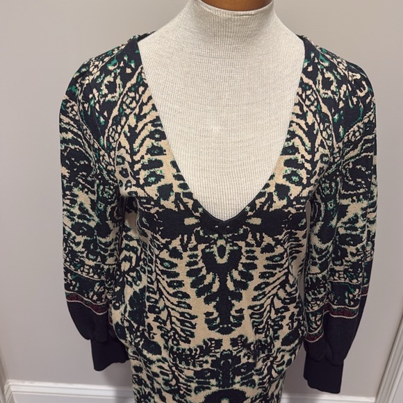 Free People - Musics & Lyrics Printed Mini Dress - Size Medium - Gently Used!! - Picture 3 of 11